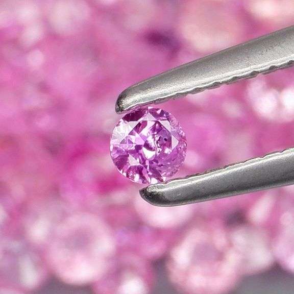 Rare heated only 6.83ct pink Sapphire set