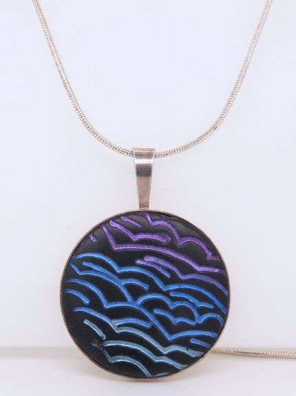 925 Sterling silver pendant on Italian snake chain necklace