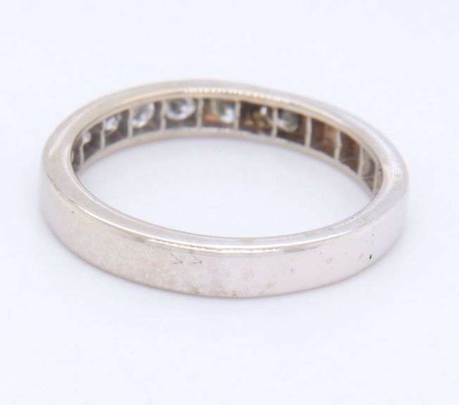 Sparkling White Gold Seven Stone Diamond Band