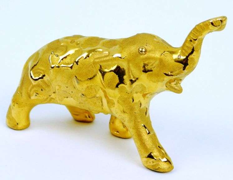 Miniature Weeping Bright Gold Elephant