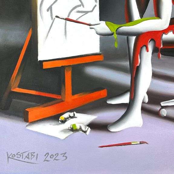 Beauty has its Duty But the Idea is Everything by Kostabi