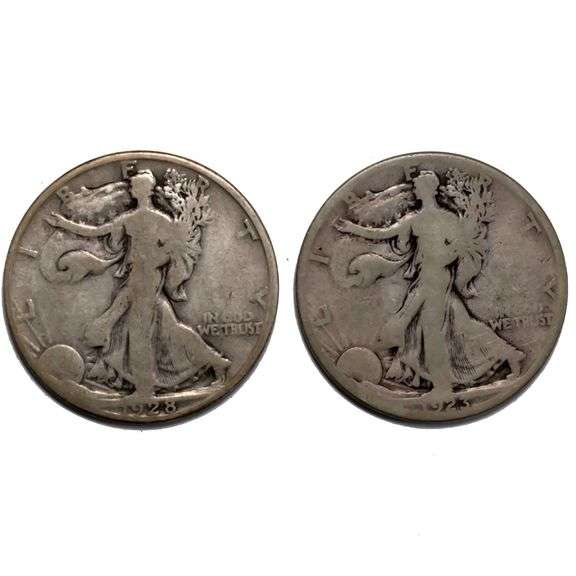 1920 S 1928 S Walking Liberty Halves