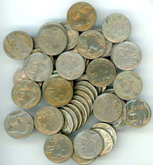 50 Assorted Full Date Buffalo Nickels