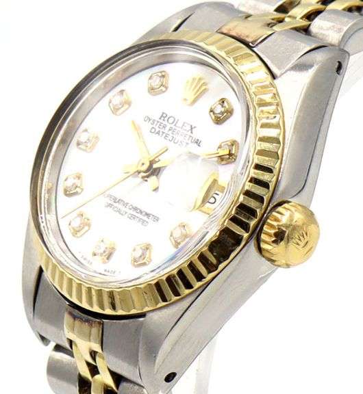 Rolex Datejust Two-Tone 6917, 26mm, Aftermarket MOP Dia Dial, 18K & Steel W/ Box