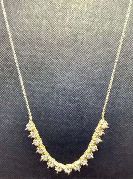 GORGEOUS AND STYLISH 14K YELLOW GOLD DIAMOND NECKLACE