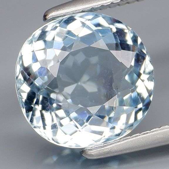 High fire 2.17ct platinum blue Aquamarine
