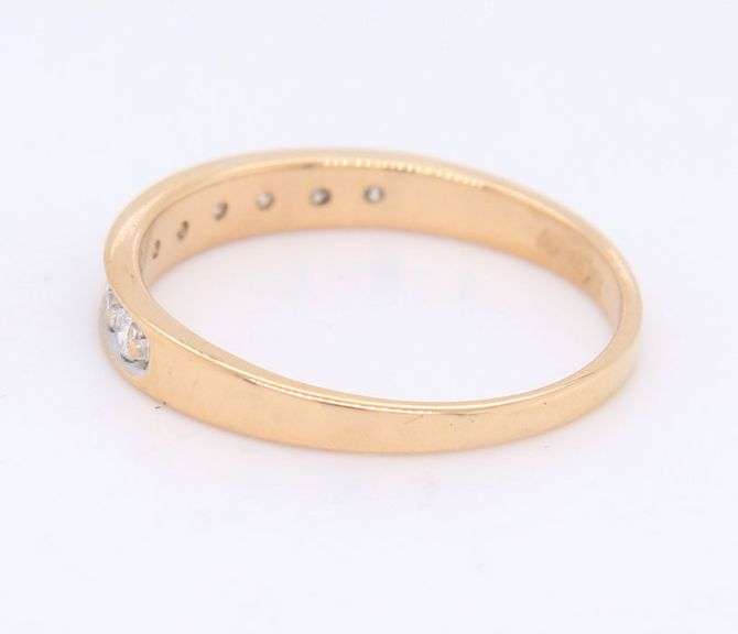 Sparkling Yellow Gold Diamond Band