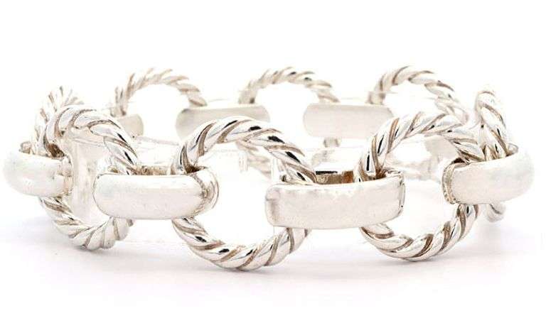 Vintage Tiffany & Co. Cable Rope Link Bracelet in Sterling