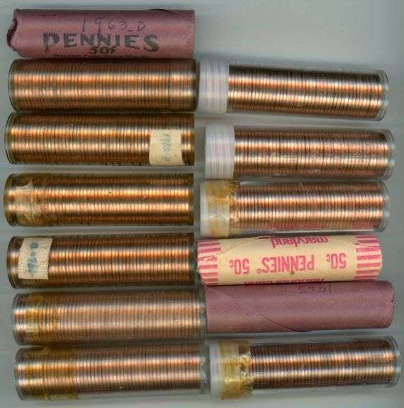 13 BU Rolls of Lincoln Memorial Cents