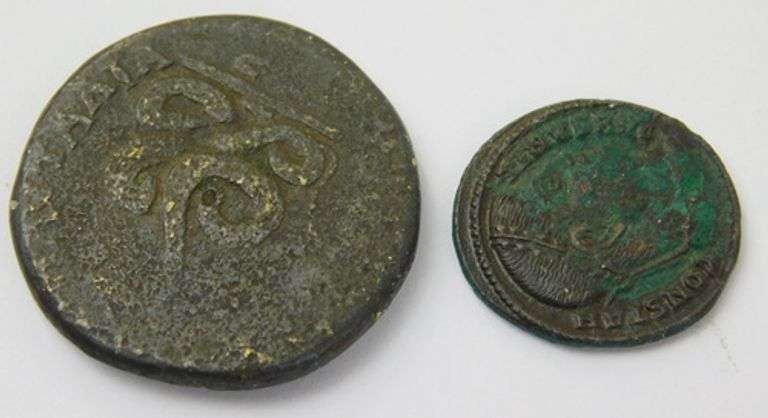 2 Roman Crusader Ancient Coins