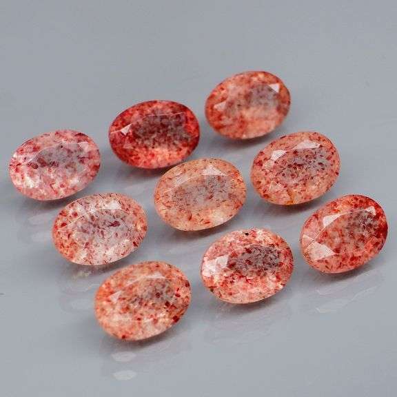 Dazzling 7.26ct faceted Strawberry Quartz set