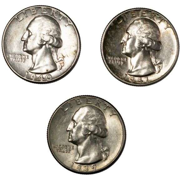 1939 1940 1941 BU Washington Quarters