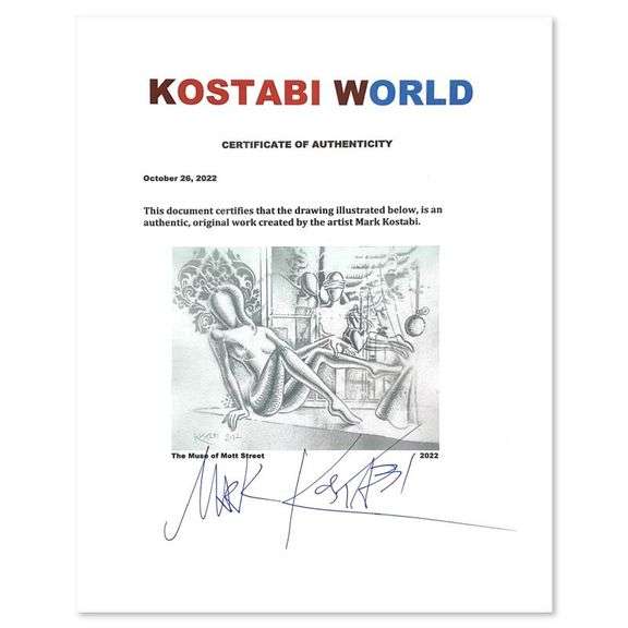 The Muse of Mott Street by Kostabi