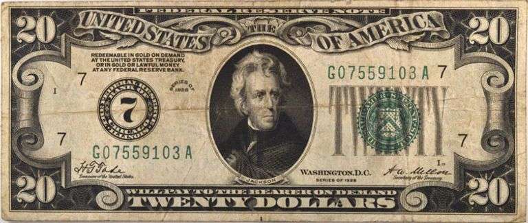 Series 1928 $20 FR.2050-G