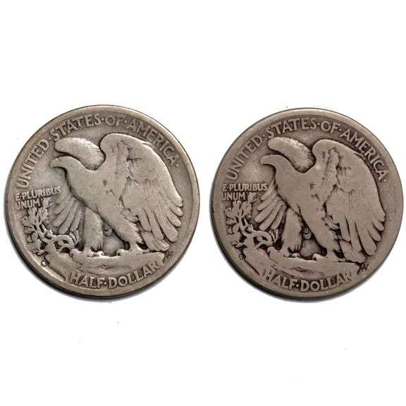 1920 S 1928 S Walking Liberty Halves