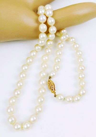 Classic Pearl Necklace with 14K Gold Clasp