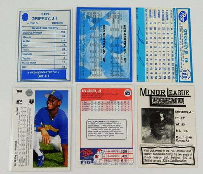 6 Ken Griffey, Jr. Baseball Cards