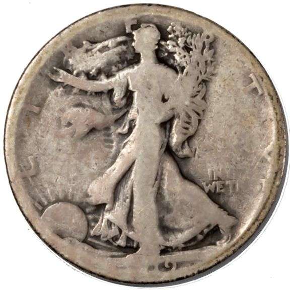 1919 S Walking Liberty Half