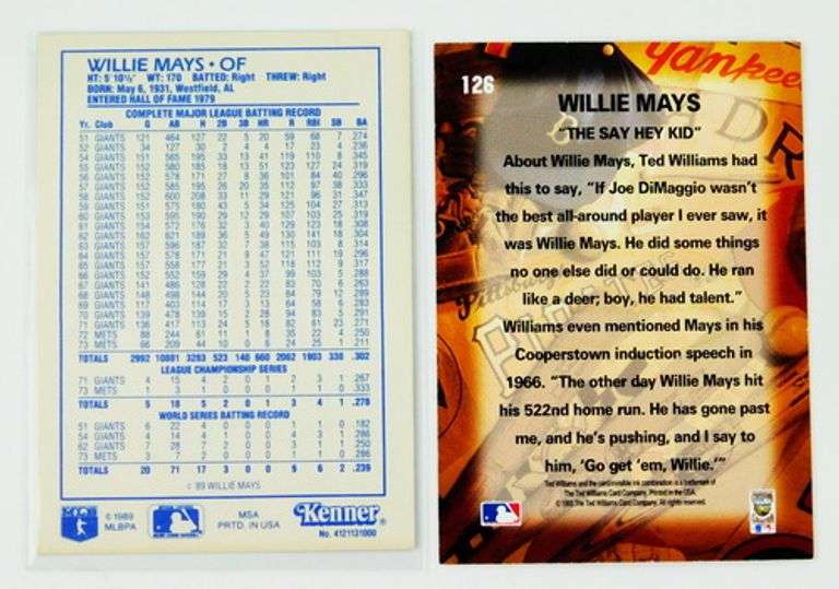 2 Willie May Baseball Cards