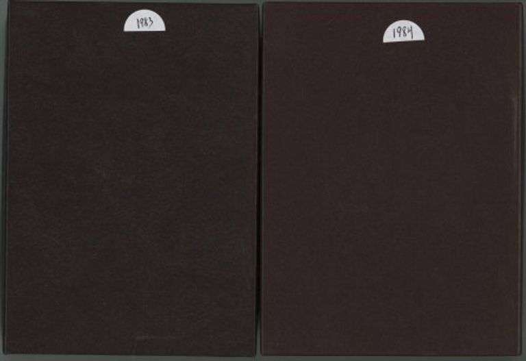 1983 & 1984 Prestige Proof Sets. Original box with COA