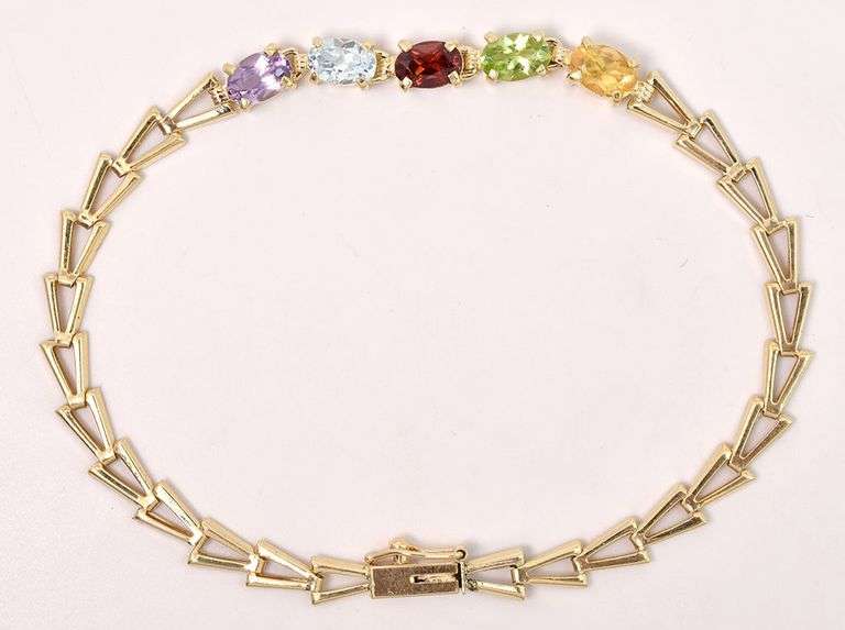Irresistible 14K Yellow Gold Multi-Gem Bracelet
