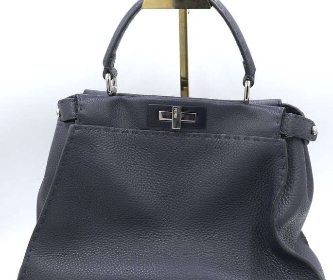 Fendi Peekaboo navy blue purse