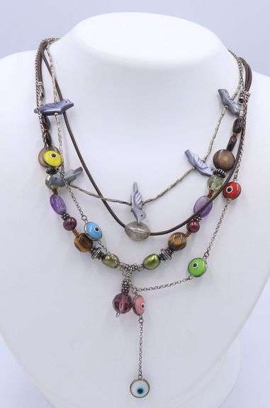 Group lot of 3 vintage 925 sterling silver necklaces