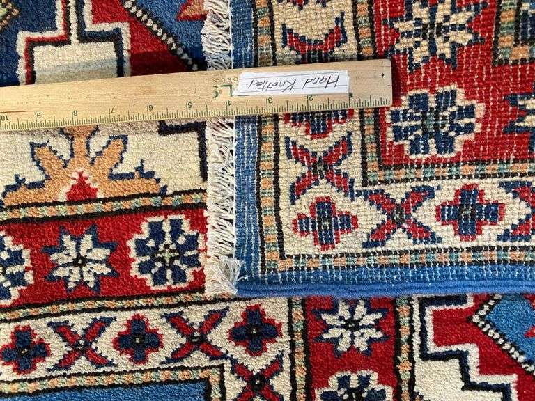 Exquisite Fine Geometic Super Kazak Rug 9x11.7