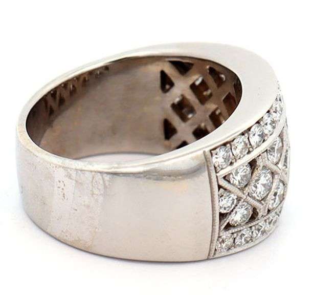 2.55ctw Diamond Multi Row Woven Style Band Ring in 18K