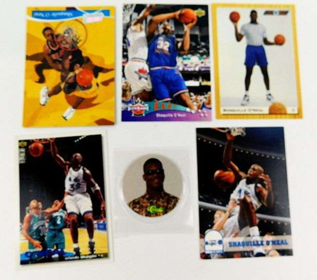6 Shaquille O'Neal Basketball Cards
