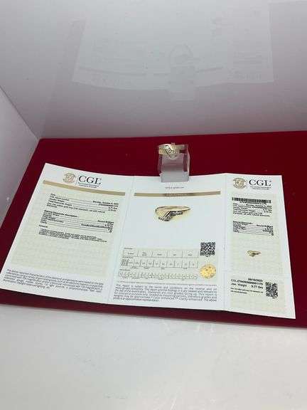 CERTIFIED MEN'S 14K YELLOW GOLD AND DIAMOND RING / BAND