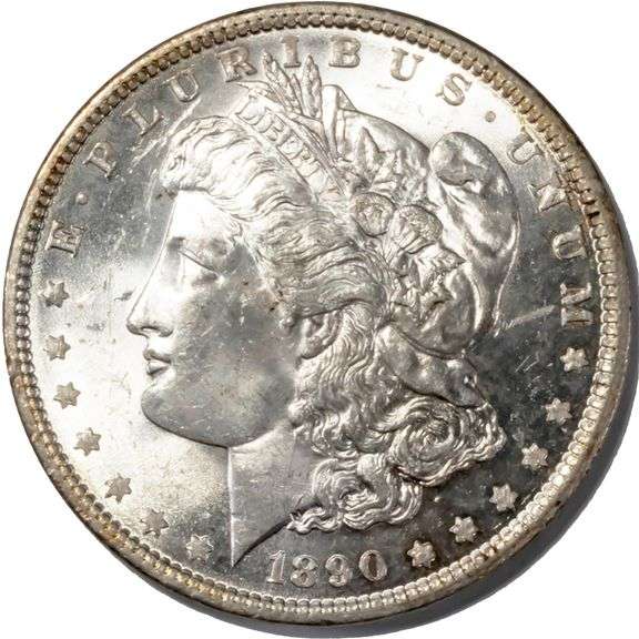 1890 Frosty White BU Morgan Dollar
