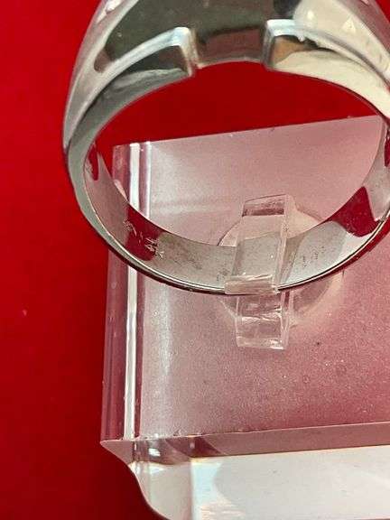 MEN'S CERTIFIED 14K WHITE GOLD AND DIAMOND RING