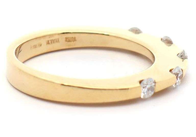 Roberto Coin Classica Parisienne Five Diamond Ring in 18K