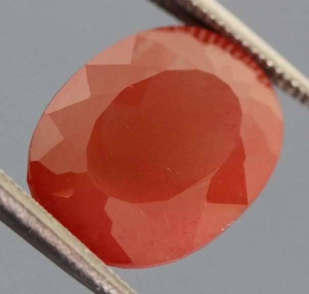 Large collectors 5.38ct blood orange Andesine Labradorite