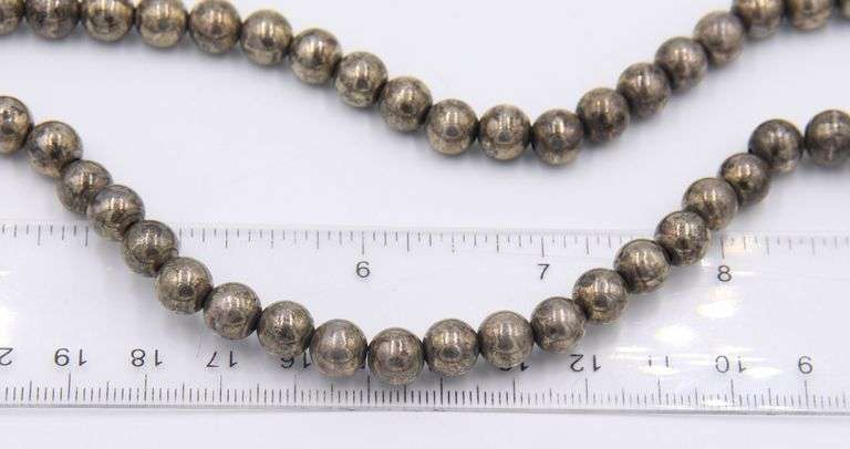 Vintage 925 sterling silver ball link necklace