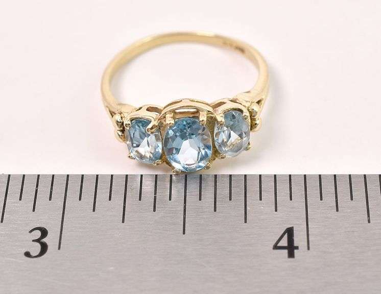 Cheeky 10K Yellow Gold Blue Topaz Ring