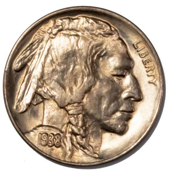 Absolute Utter Gem BU 1938 D Buffalo Nickel From a Part Original Roll