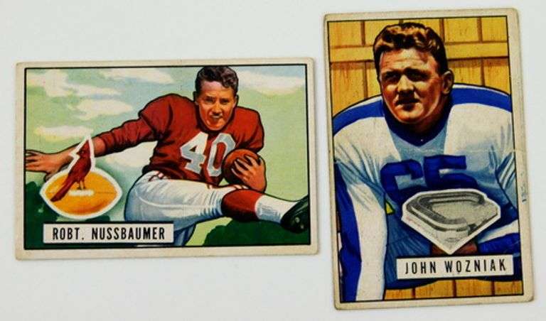 2 Bowman Gum 1951 Football Cards