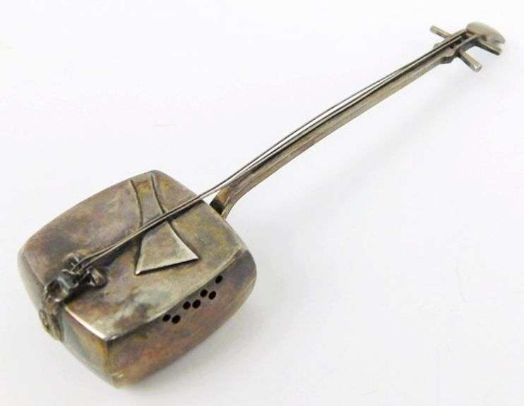 Rare Antique 950 Sterling Figural Vinaigrette