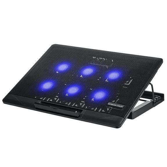Adjustable 6-Fan Laptop Cooling Pad