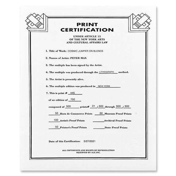 Cosmic Jumper on Blends by Peter Max