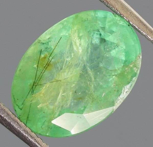 Vivid! Top spring green 1.87ct Rutile Emerald!