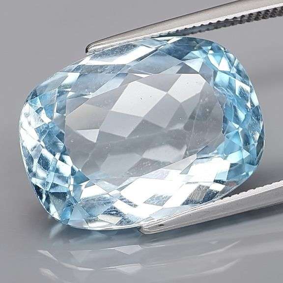 Vivid! 13.87ct cushion cut Swiss blue Topaz