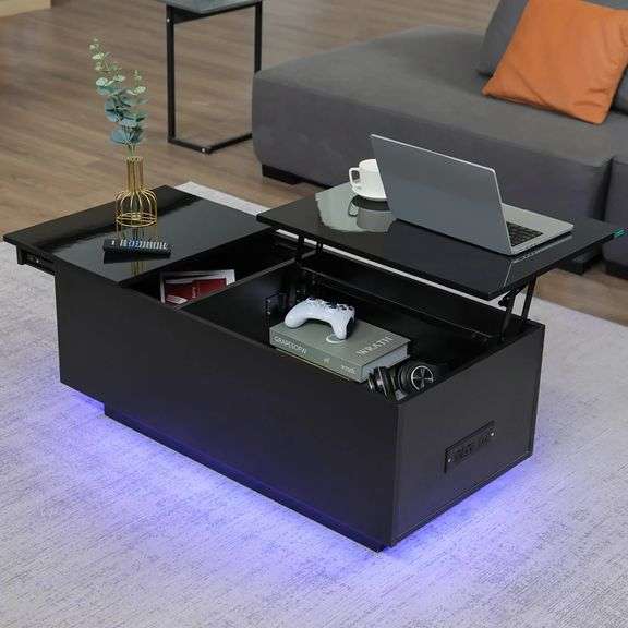 LED Lift-Top Coffee Table: Stylish and Smart Living