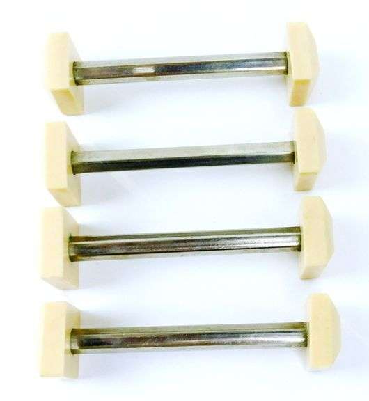 4 Vintage French Celluloid Knife Rests