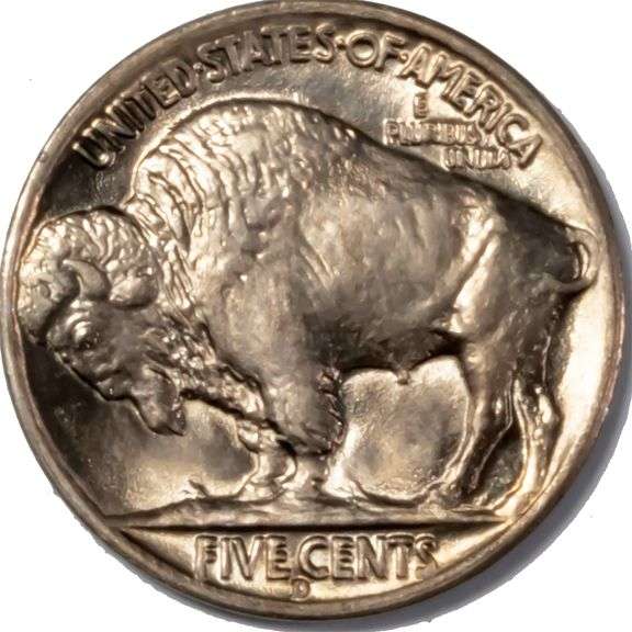 Absolute Utter Gem BU 1938 D Buffalo Nickel From a Part Original Roll