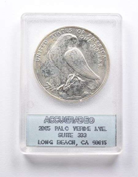 MS68 PL 1984-D Olympic Commemorative Dollar Accugrade Collectible Slab