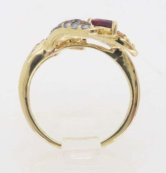 Vintage LeVian Gemstone & Diamond Ring