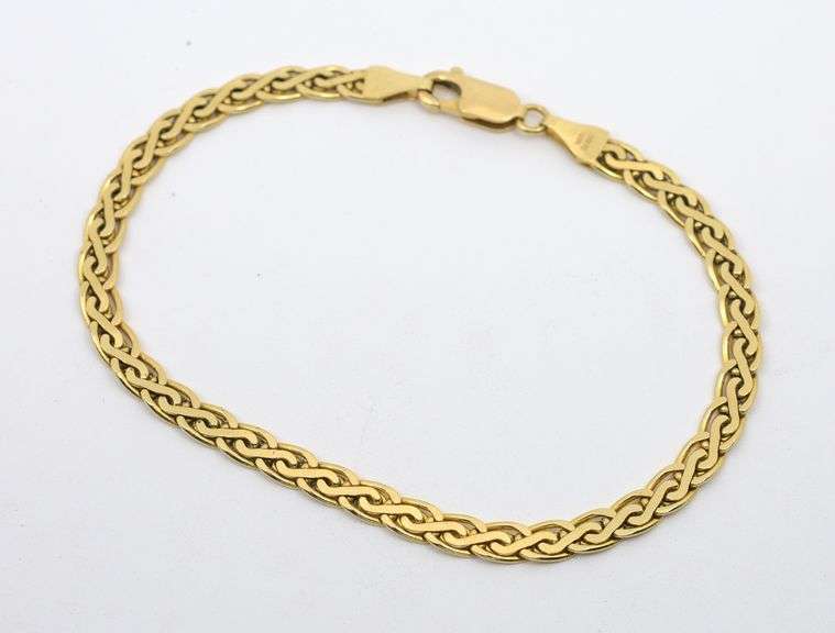 Useful 14K YG Wheat Link Bracelet